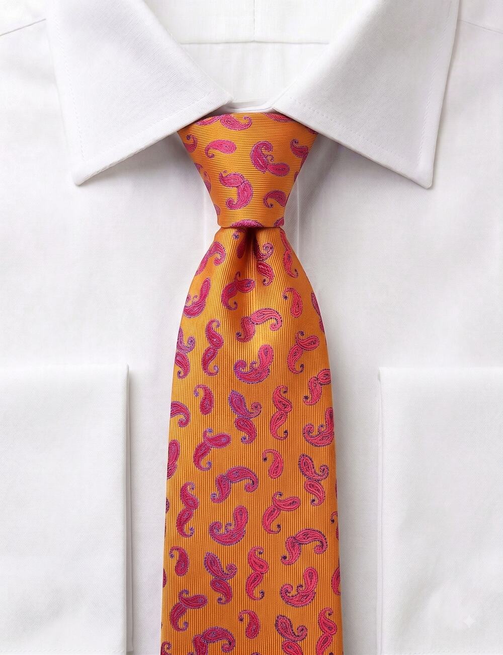Ted Baker London Orange 100% Silk Necktie